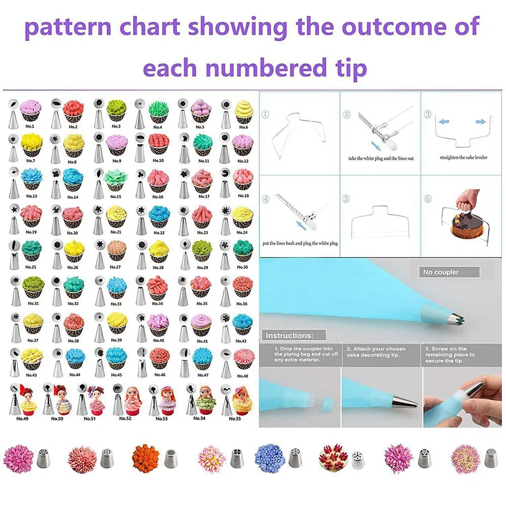 Stainless Steel Icing Tips Baking Supplies Frosting Tools Cake Decorating Set Mi25531