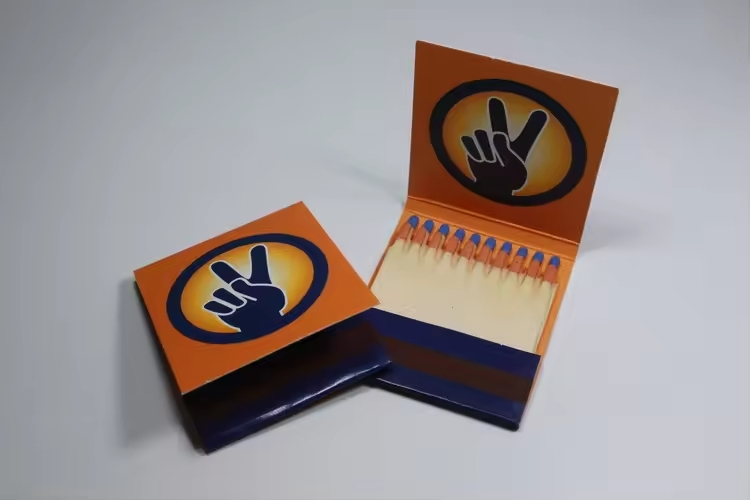 Wholesale Personalized Wooden Customized Match Box Prompt Lower MOQ Decorative Printed Custom Matches Book
