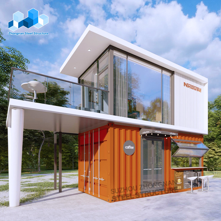 Cheap Prefabricated Modern Luxury Portable Storage Metal Steel Tiny 2 Story Modular Freight Sea Shipping Container Pre Built Foldable Prefab Shop House for Sale