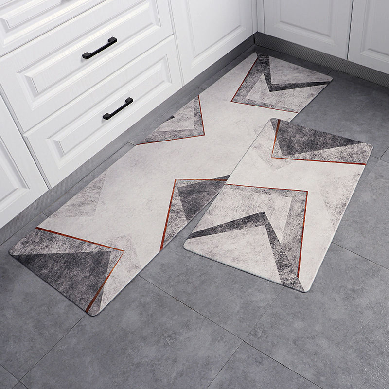 Washable PVC Kitchen Floor Mat Home Bathroom Hallway Balcony Anti-Slip Long Area Rug