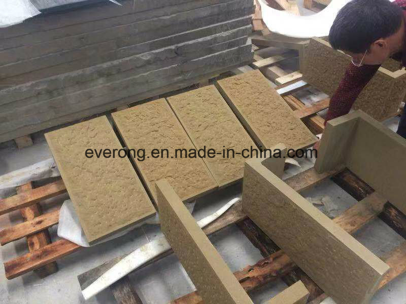 Natural Honed Dark Yellow Sandstone for Construction/Paving/Flooring/Wall/Countertop/Stair/Tile