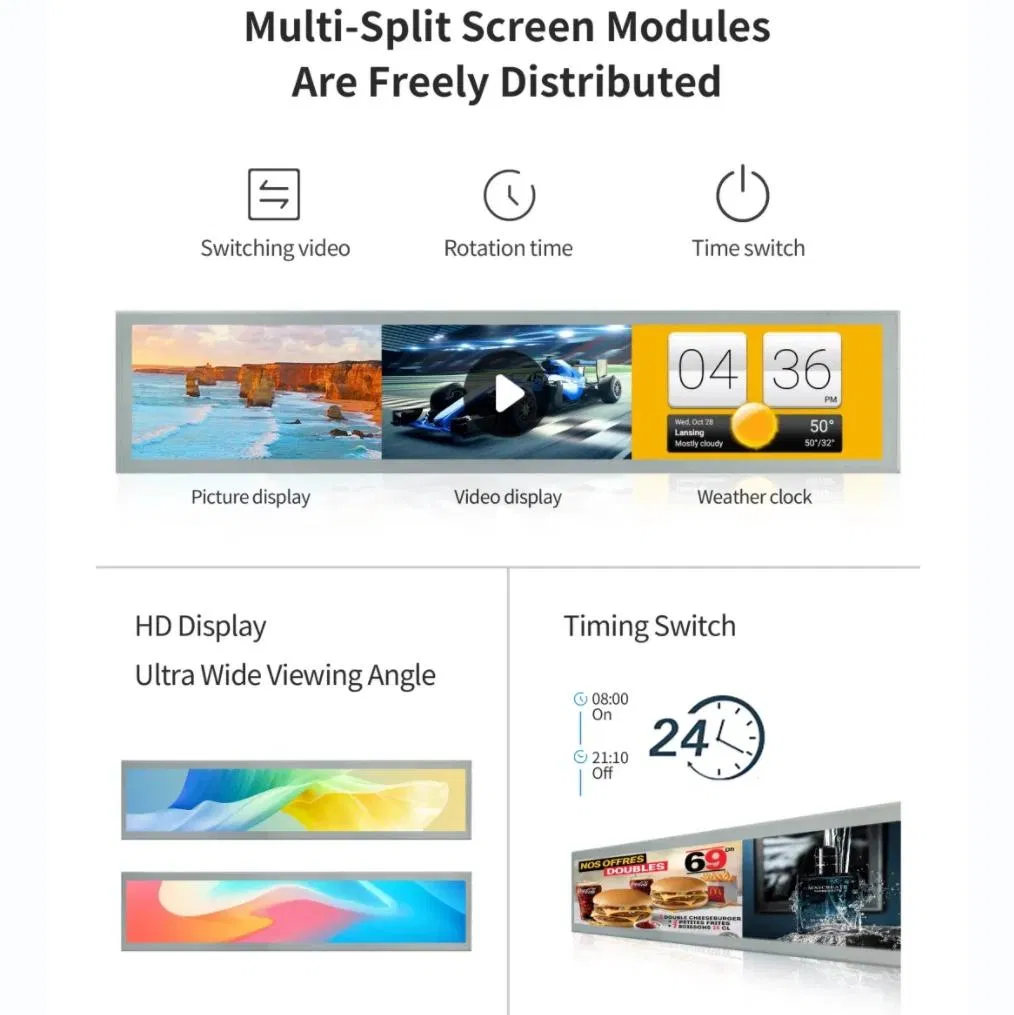 Custom Outdoor 4K Waterproof LCD Screen Display Monitor Digital Signage