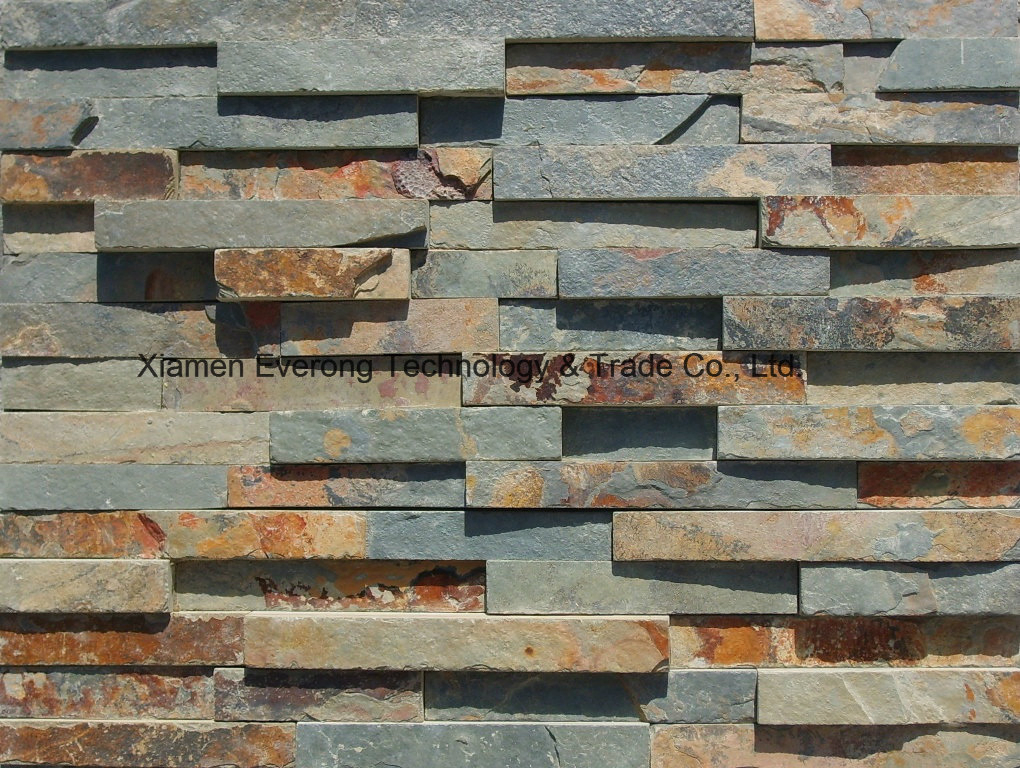 Natural Rusty Culture Stone Wall Cladding Slate for Decoration