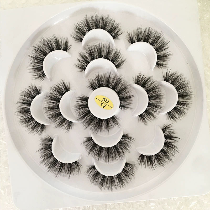 7 Pairs of Lotus Disk Multi Layer 3D Imitation Mink Fur Thick and Natural False Eyelashes