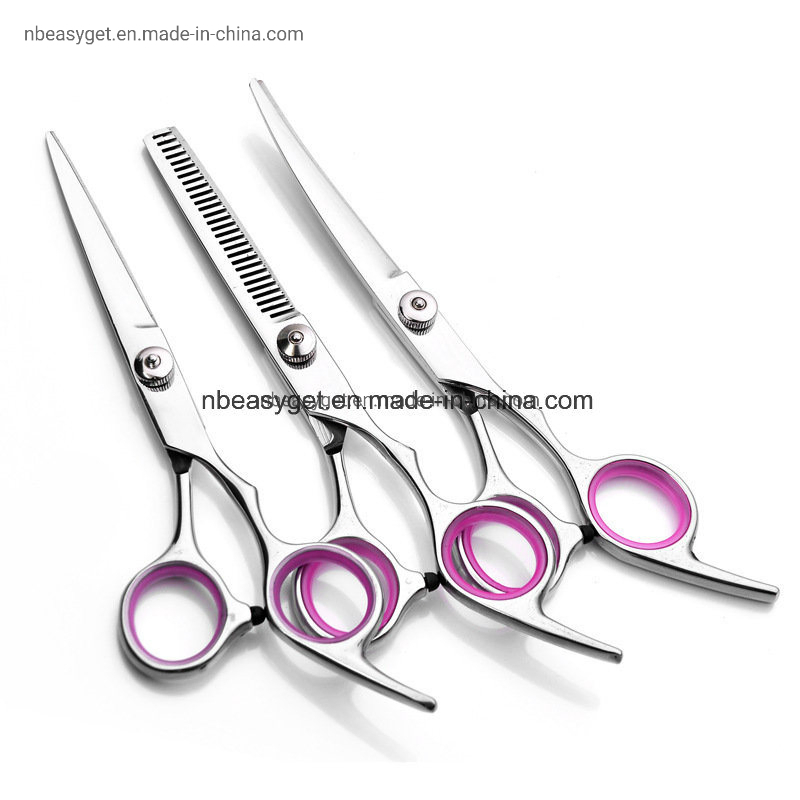 Hairdressing Scissors, Professional Salon Hair Cutting Thinning Scissors Barber Shears Hair Cutting Tools Set with Black Case, Aprille (Silver) Esg10293