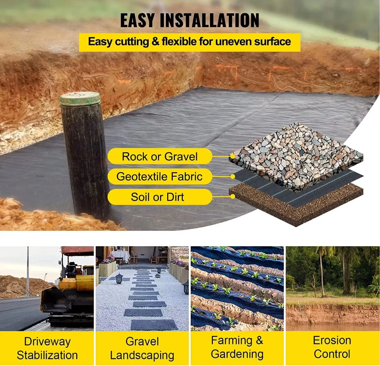 High Satisfaction PP Material Agricultural Garden Weed Woven Mat