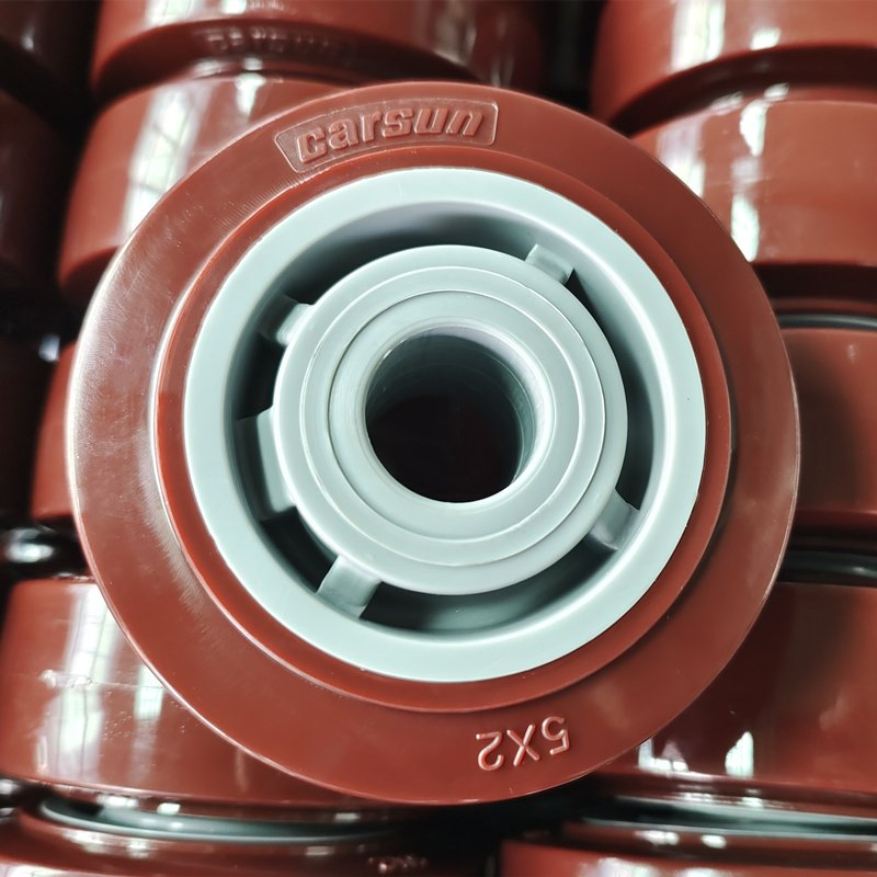 Heavy Duty Polyurethane Wheels 4/5/6/8 Inch PU Wheel (Red) with 6203 Bearing