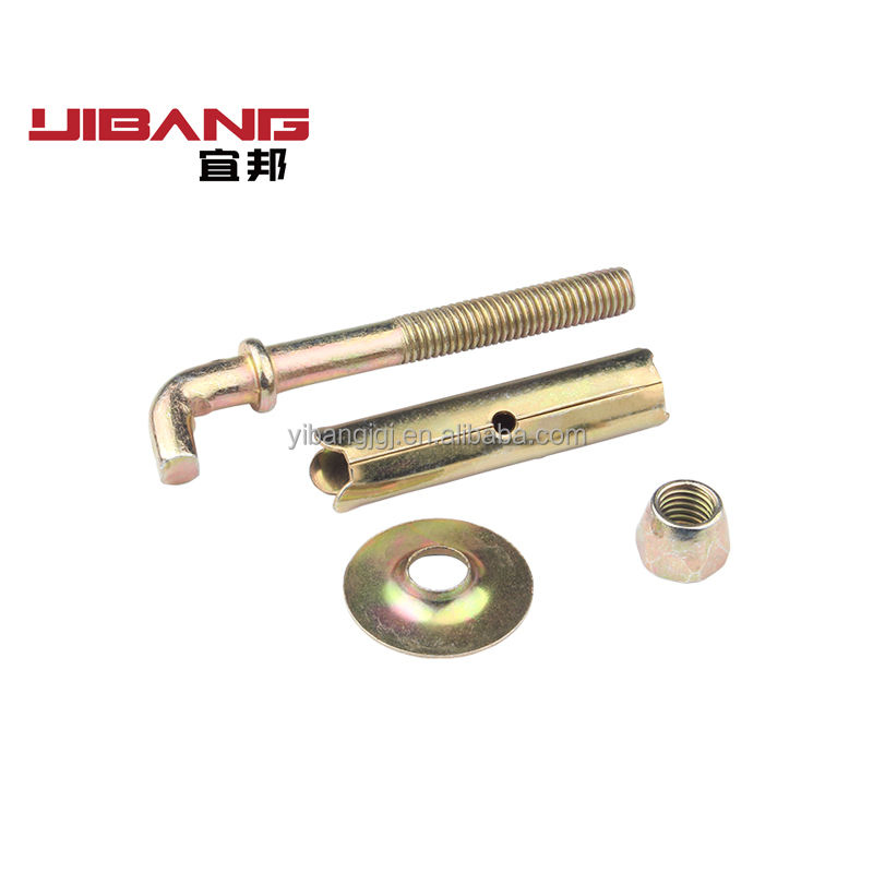 Chinese Manufacturers Direct Selling Yellow Zinc Shielding Heavy Bolt Shielding Wall Anchorage Expansion Bolt and Eyehook Popular