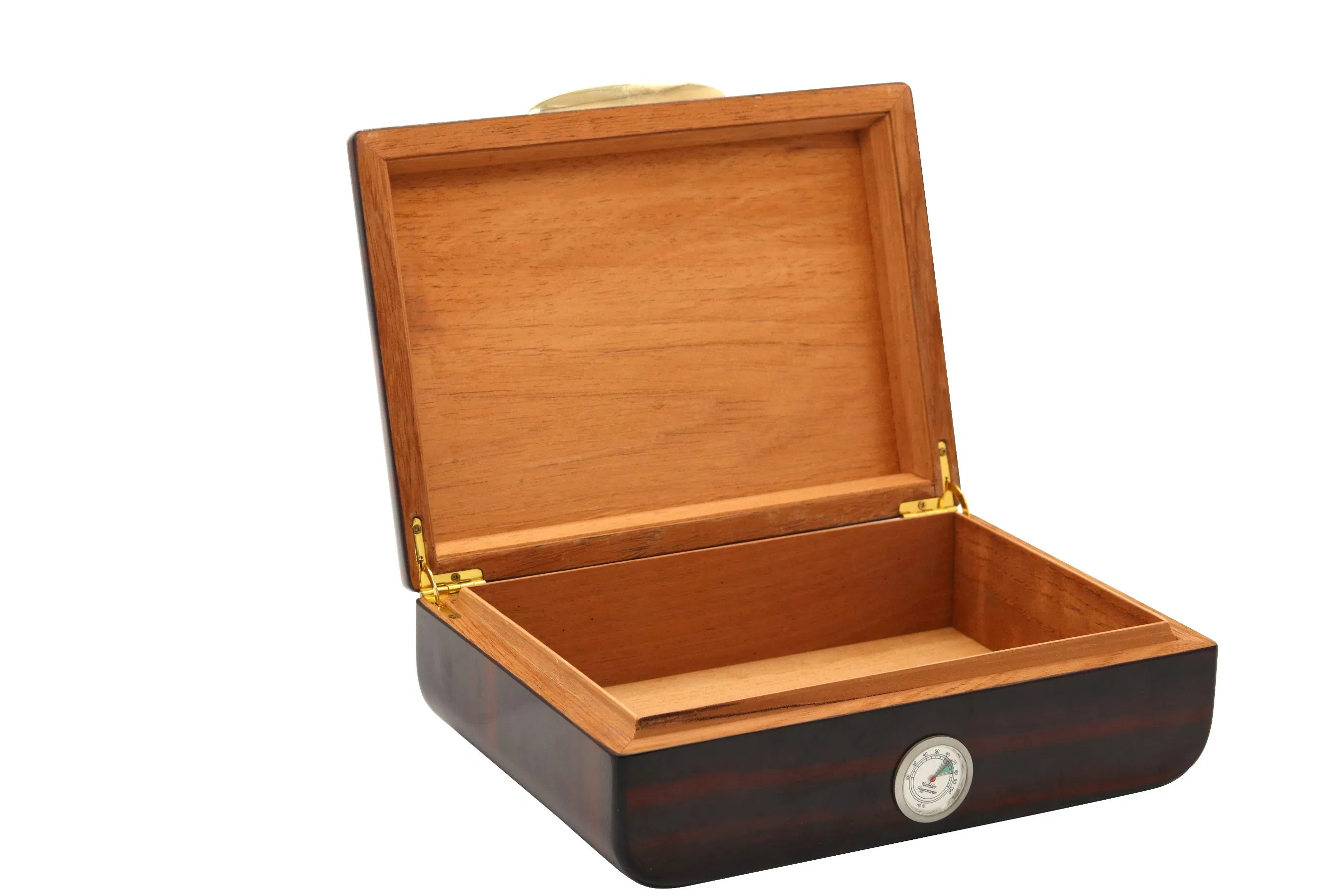Handmade Cedar Wood Cigar Humidor with Top Digital Hygrometer / Humidifier