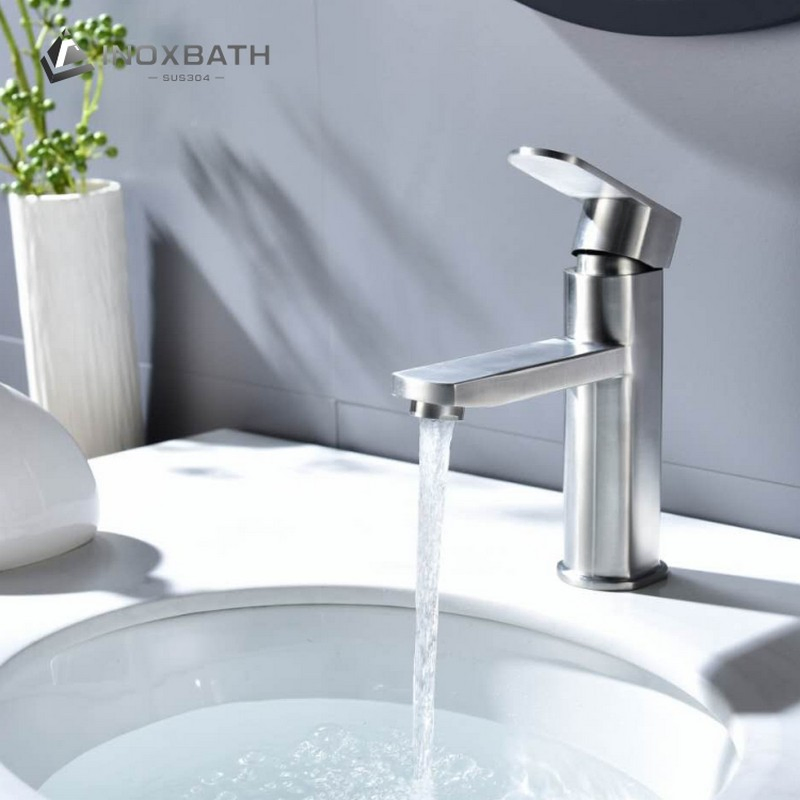 Смеситель для раковины из нержавеющей стали, хром