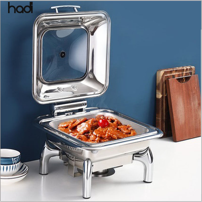 2025 Stainless Steel Luxury Gold 201 Chafing Dish 9-Liter Buffet Stove Catering Supplies for Party Banquets Warm Food Buffet