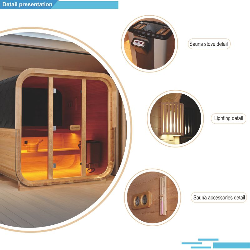 Традиционная сауна на 5-6 человек SR1C002 с печью 6кВт