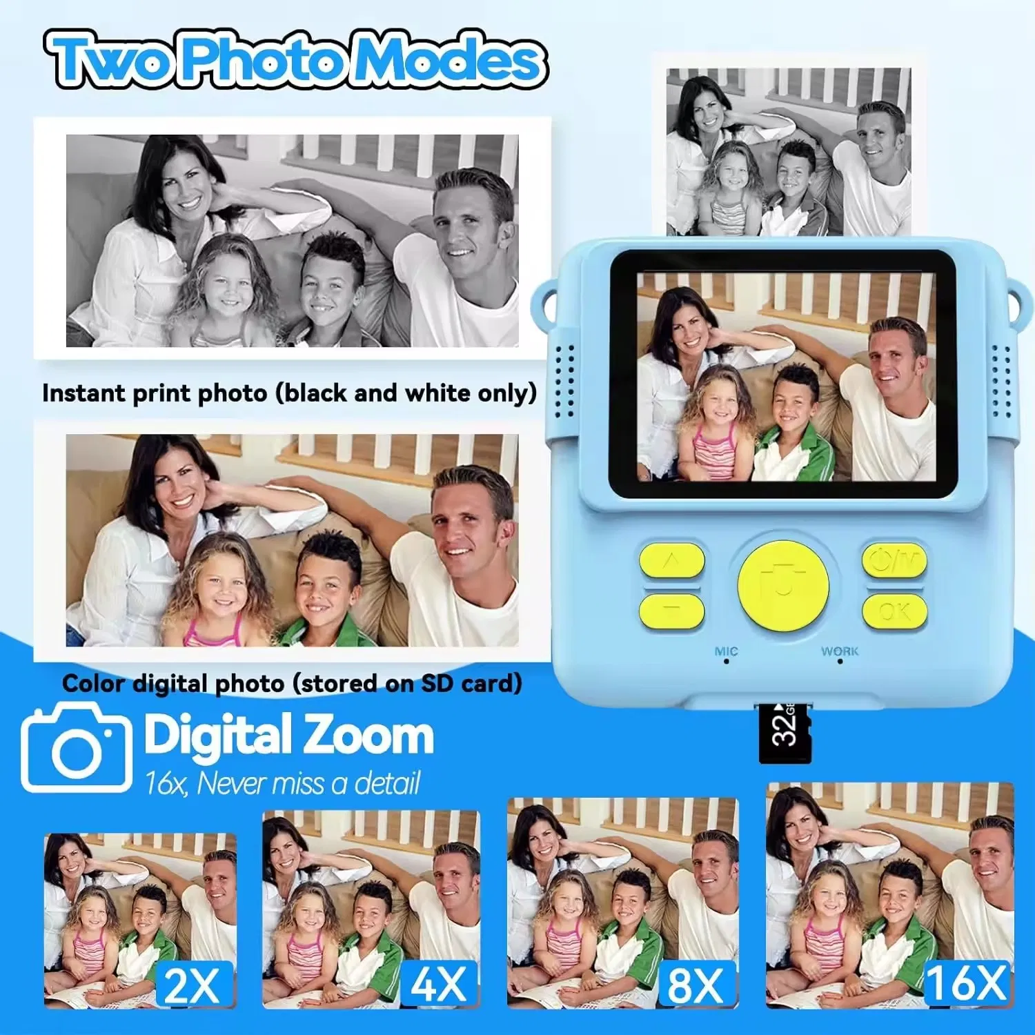 Camera Thermal Printer Camera Mini Children's Gift