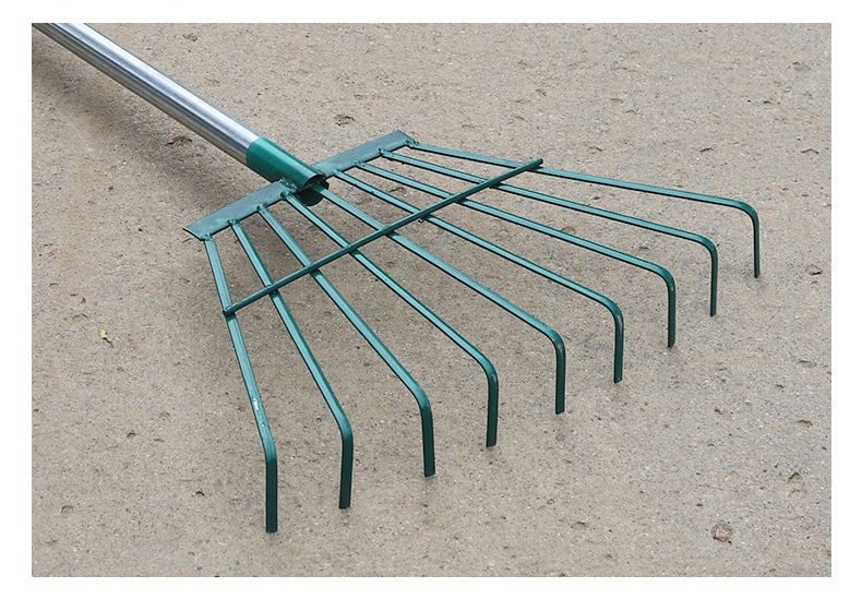 Sun Grain Iron Rake Garden Clean up Rubbish Raking Grass Rake