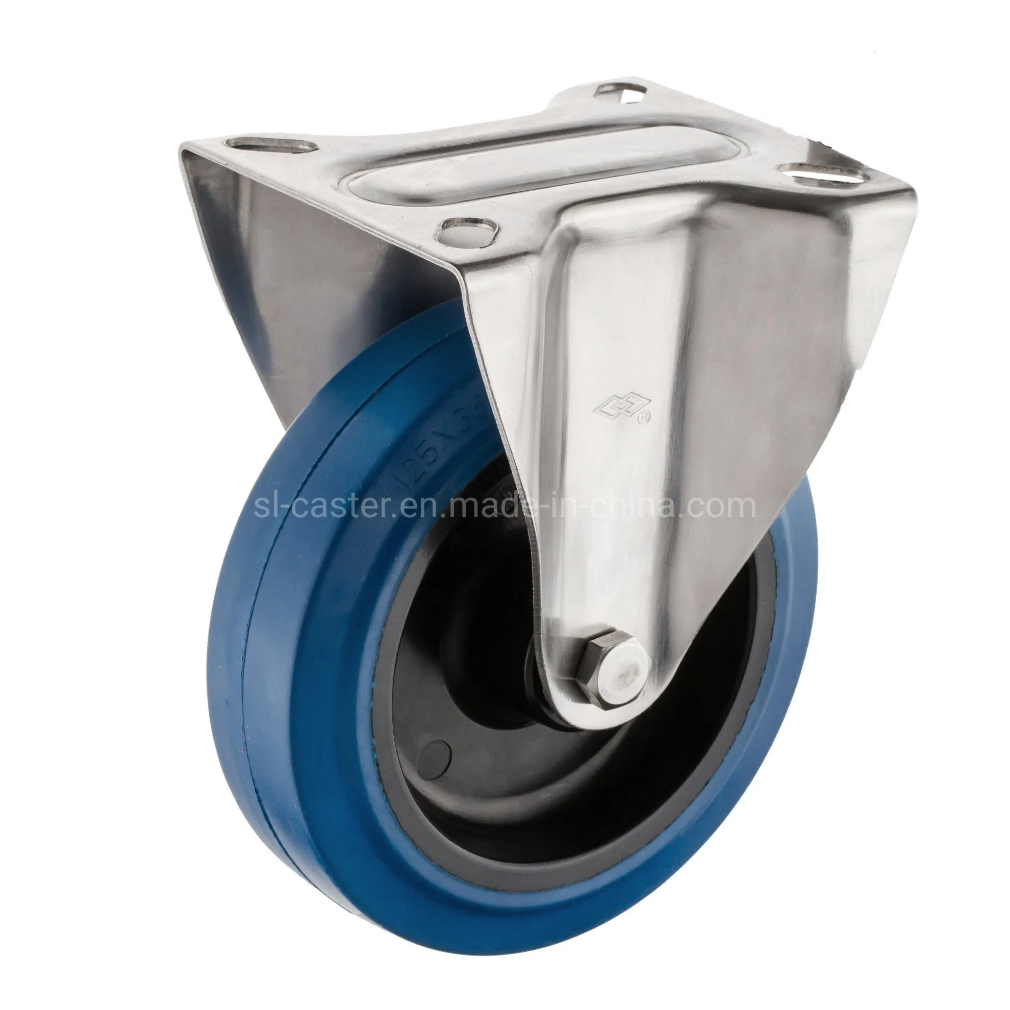 200mm Swivel Locking Elastic Rubber Heavy Duty Castor Wheel