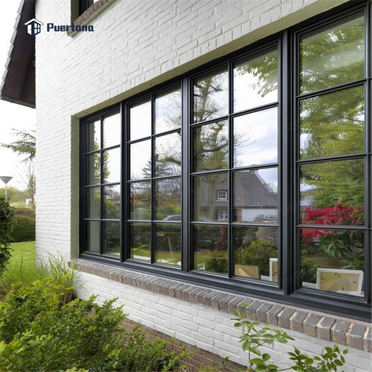 Crittall Style Steel Look Window Design Slimline Thermally Broken Aluminum Slim Frame Casement Window for Home
