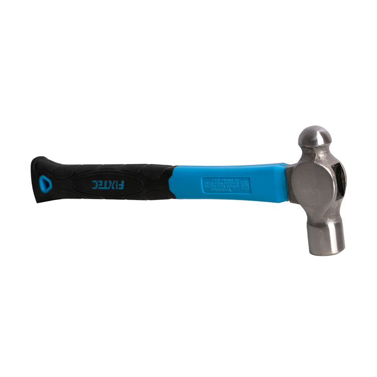 Fixtec Professional 16oz/24oz/32oz Heat Treatment Ball Peen Hammer with Two Color Fiberglass Handle