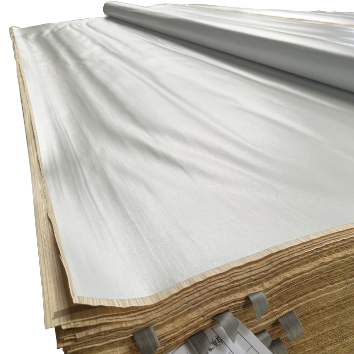 Dr-Lvp001 Frosty White Embossed Melamine Paper Decorative Melamine Veneers Melamine Paper Veneer