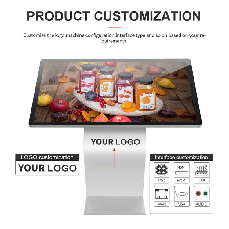 Интерактивный киоск 55 дюймов с сенсорным экраном 4K