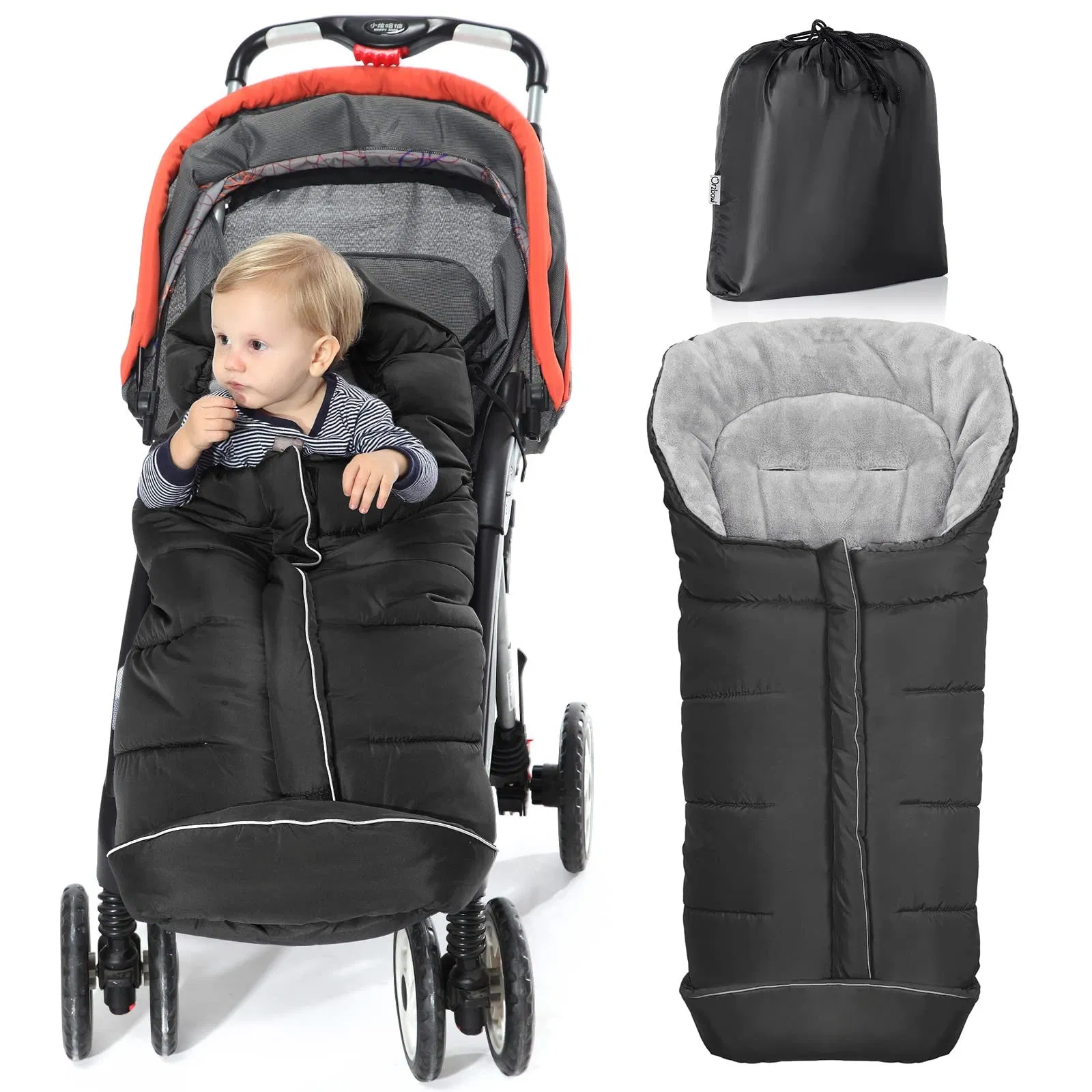 Winter Warm Baby Bunting Bag Water-Repellent Stroller Sleeping Bag Cold Weather
