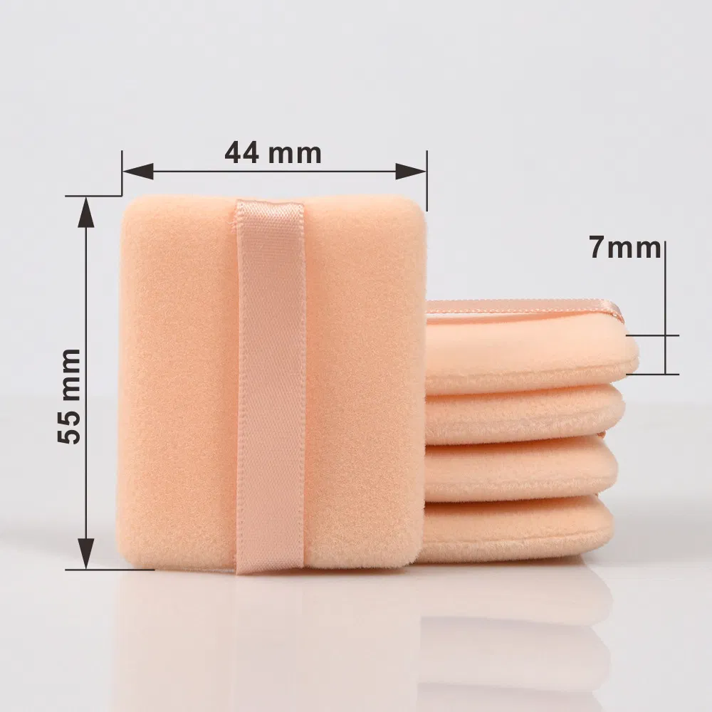 Face Sponge Body Square Cosmetic Pads Facial Makeup Powder Puff with Plastic Mirror Box