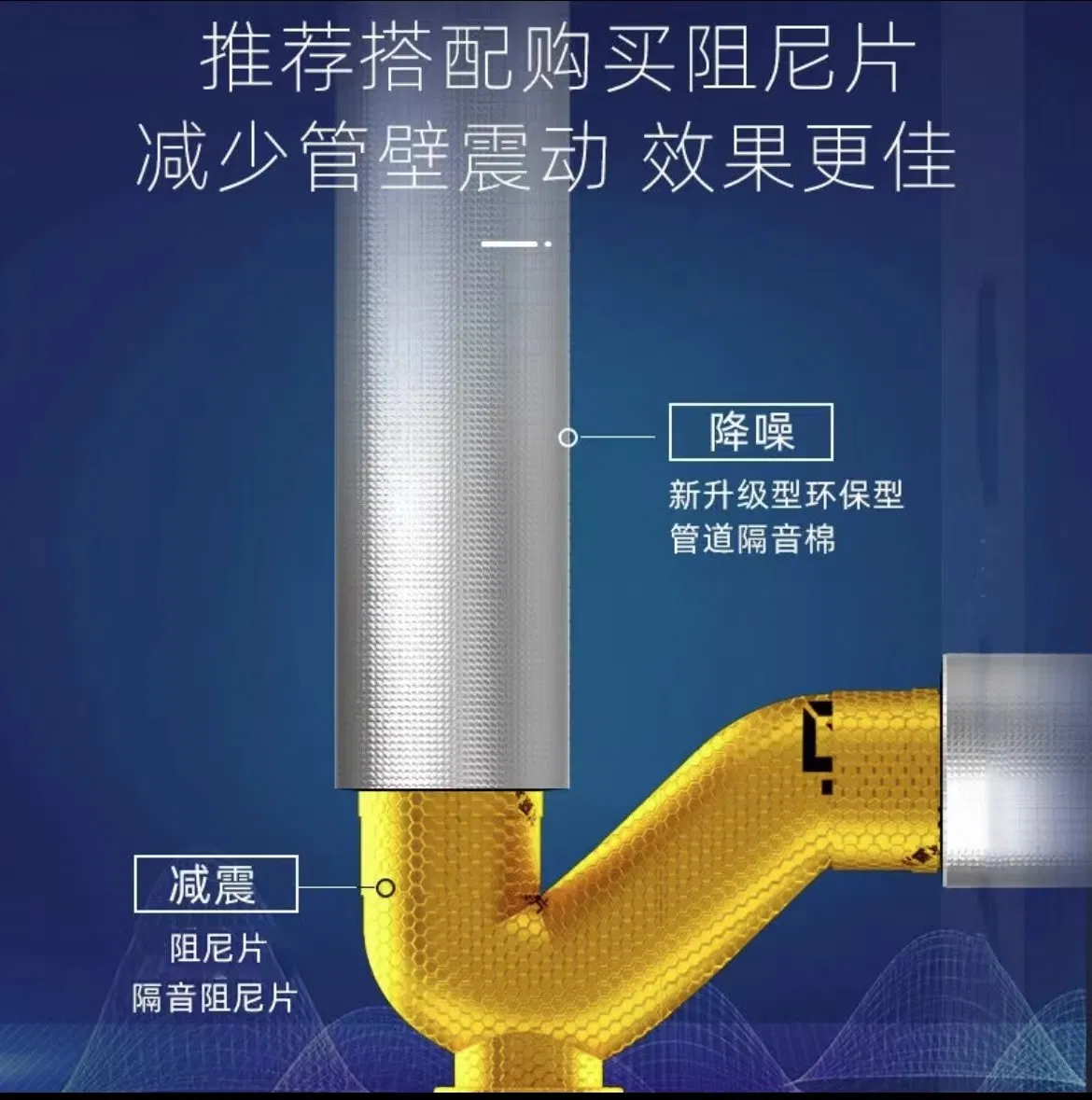 Hot Products Decoration Supplies Sound Insulation Cotton for Pipe Sound Insulation Room Sound Insulation