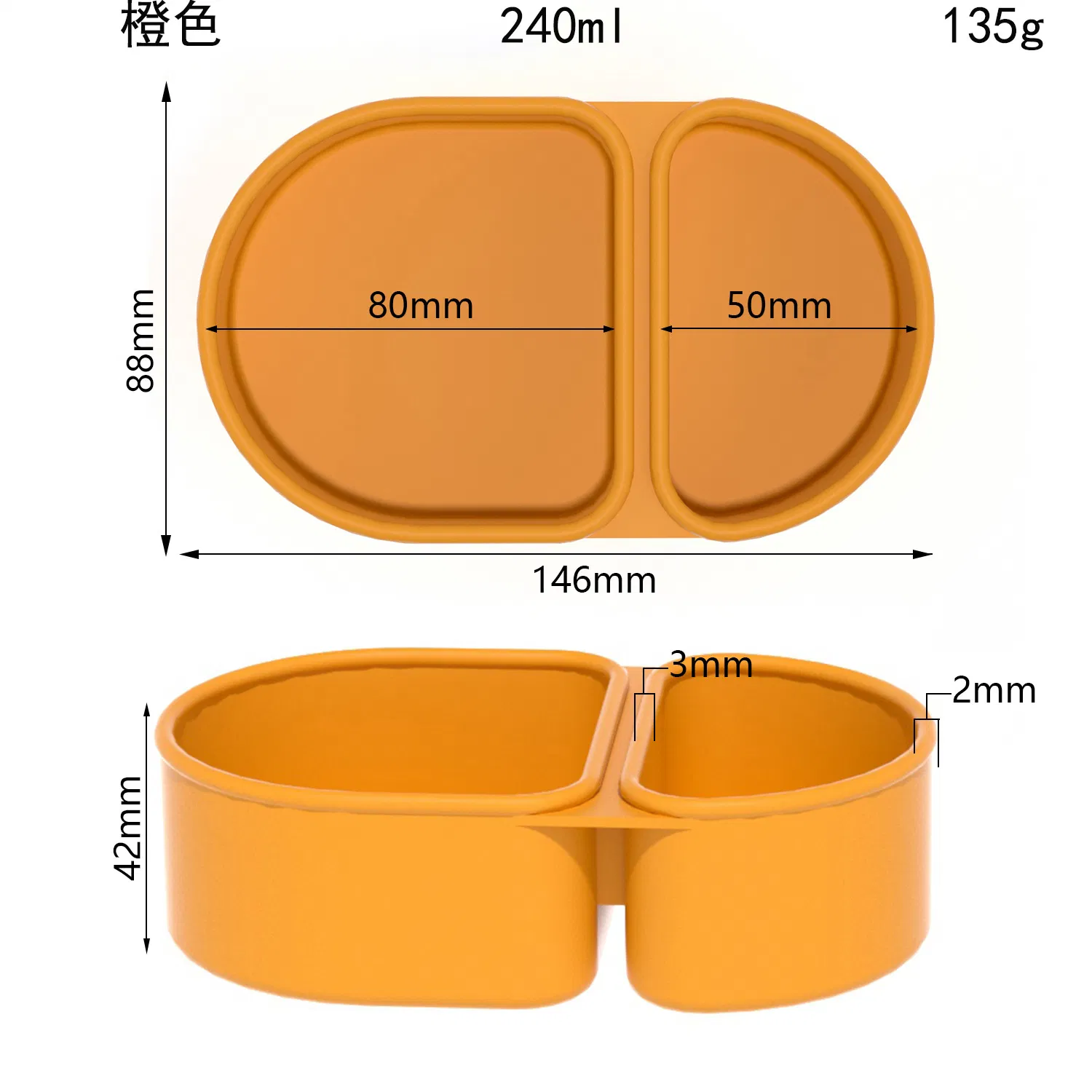 Eco-Friendly Silicone Lunch Box for Sustainable Meal Prep