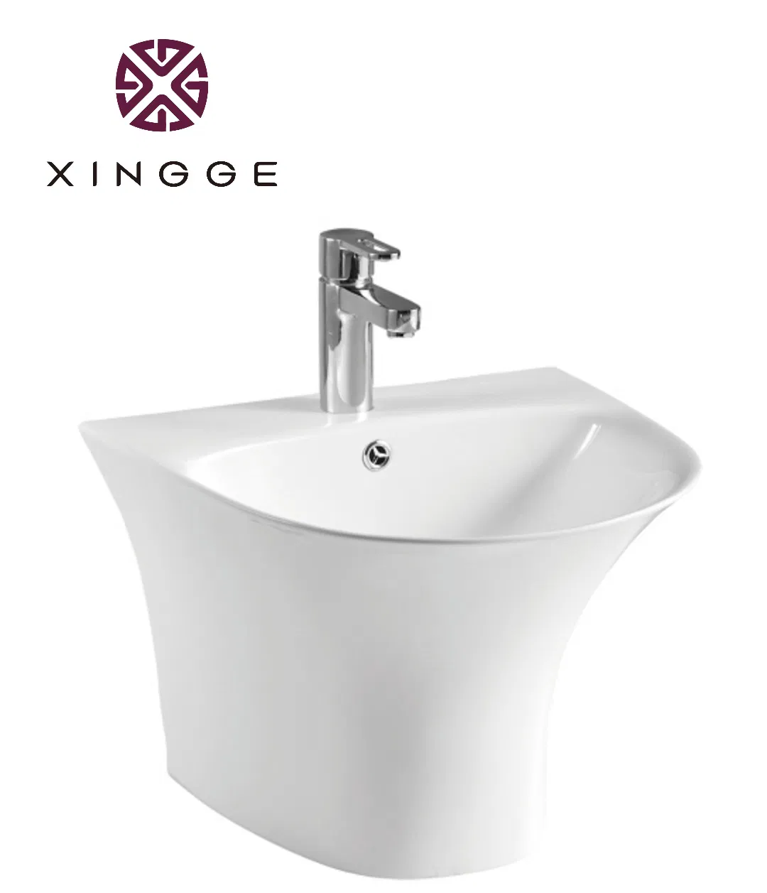 Керамическая подвесная раковина Chaozhou, белая, 480x460 мм