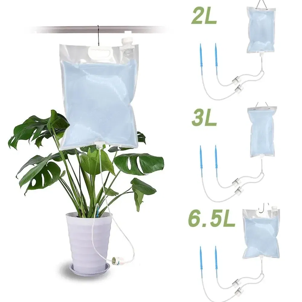 2/3/6.5L Plant Irrigation Bag Automatic Watering Bag Adjustable Garden Pots Drip Needle Garden Watering Devices Home Garden