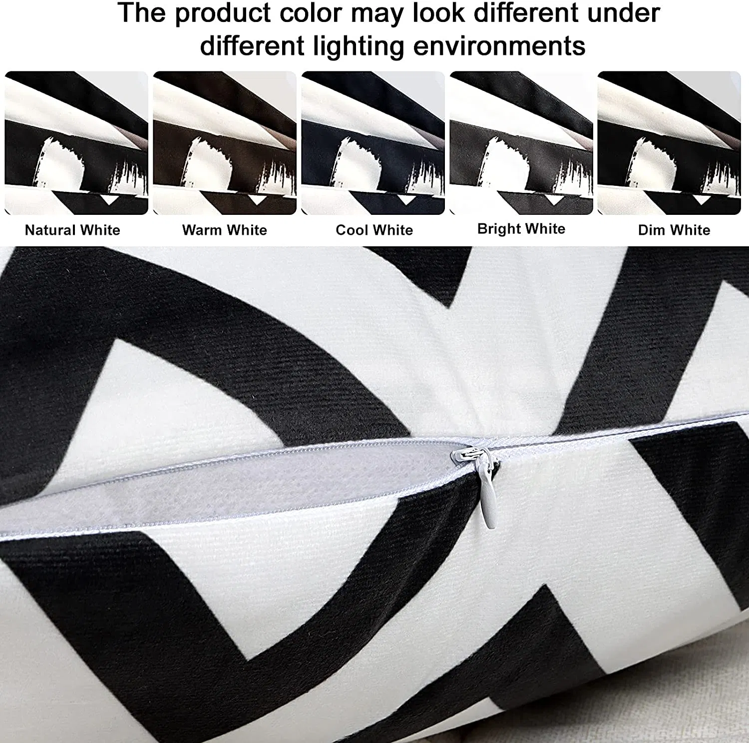 New Living Series Decorative Throw Pillow Case Cushion Cover Black