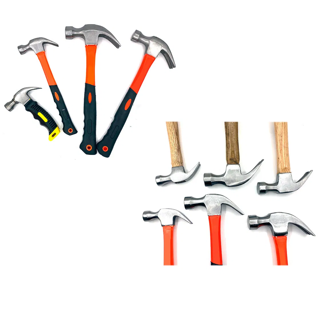 8oz 18oz 24oz Carpenters Fiberglass Handle Claw Hammer