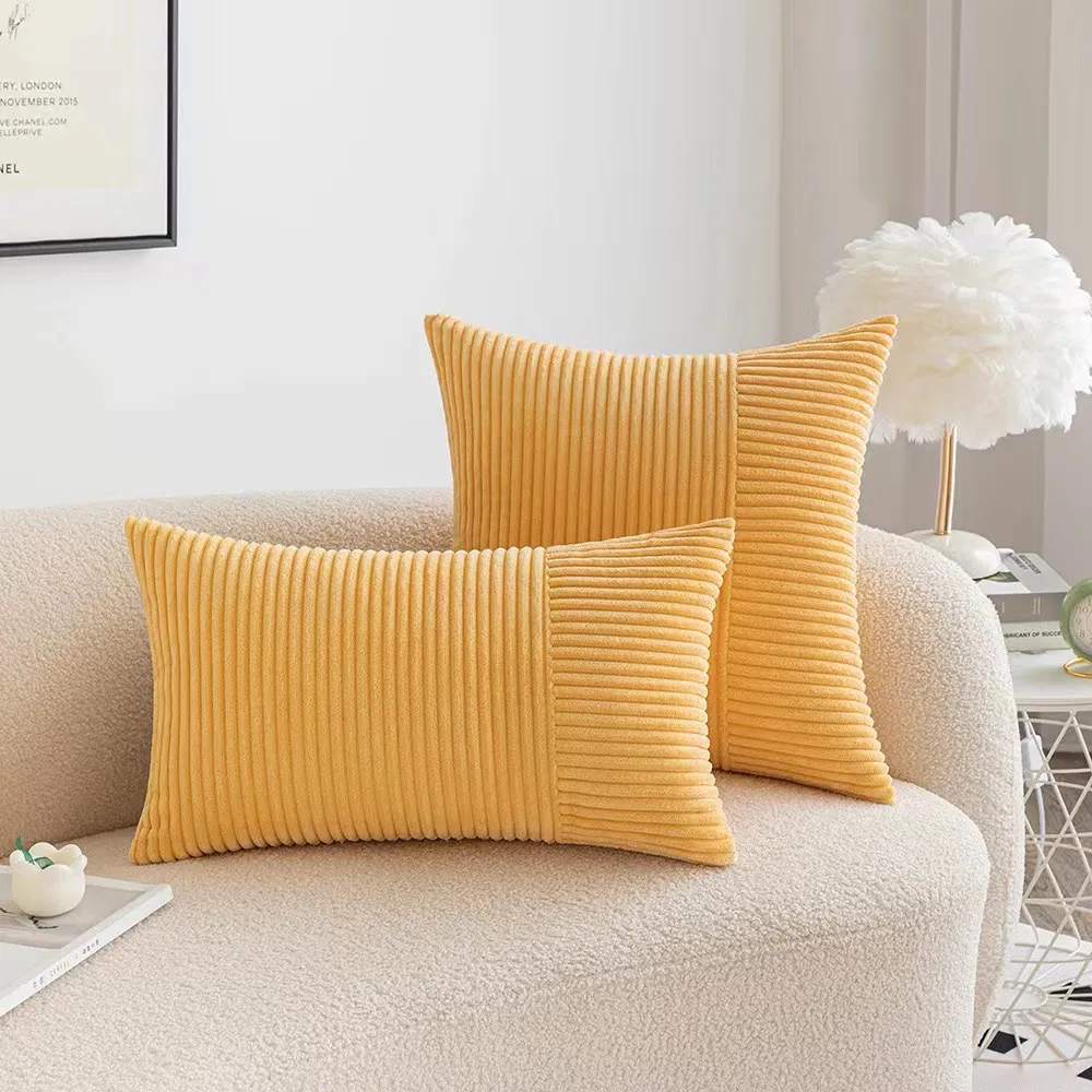Custom Corduroy Pillowcase Ins Living Room Sofa Decoration Throw Cushion Cover Factory Wholesale Solid Pillow Cover