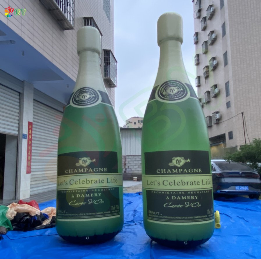 Outdoor Inflatable Wine Bottle for Advertising Custom Inflatable Beer Bottle Inflatable Giant Champagne Bottle Model for Sale