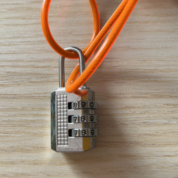 PVC Coated 3 Combination Padlock Luggage