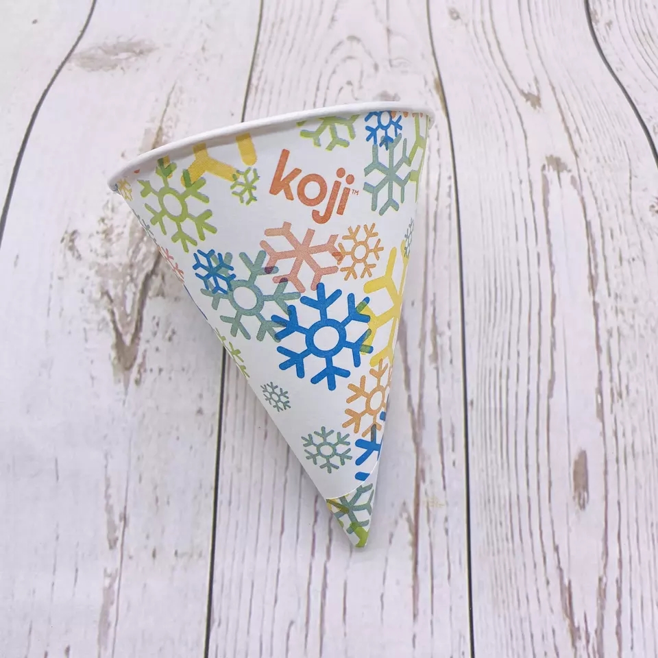 Hyde Disposable 6oz Ice Cream Snow Paper Cone Cup