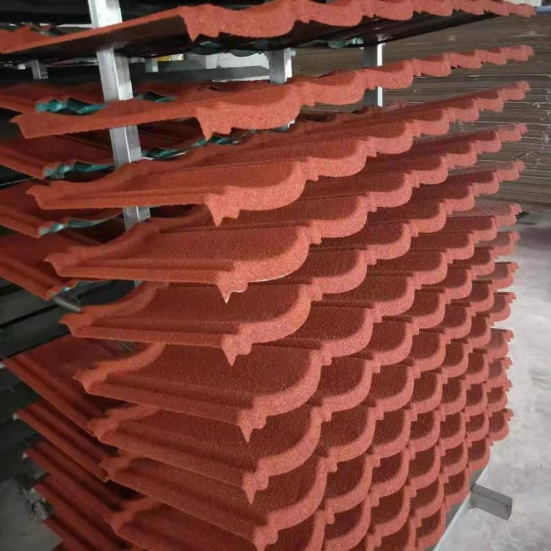 Corrosion Resistant Stone Tile Weathering Color Galvanized Metal Roofing Material