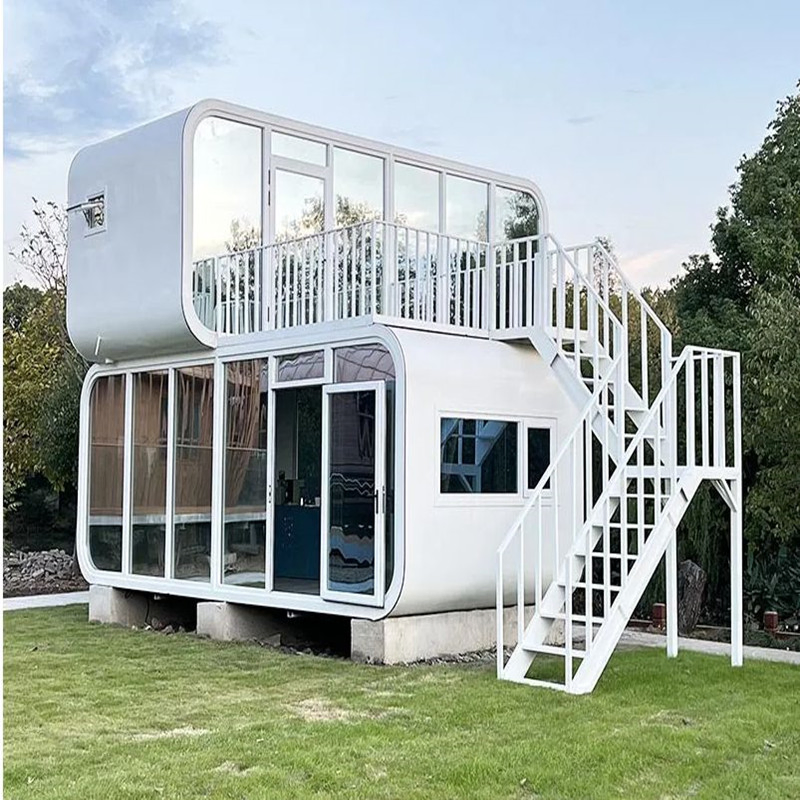 Commercial Two Bedroom Prefab Tiny Apple Pod Smart Apple Cabin 40FT Space Capsule
