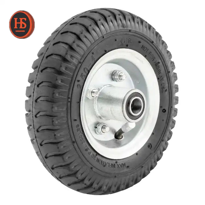 2.50-4 Pneumatic Rubber Wheel with Roller Bearing Air Wheel for Hand Trolley