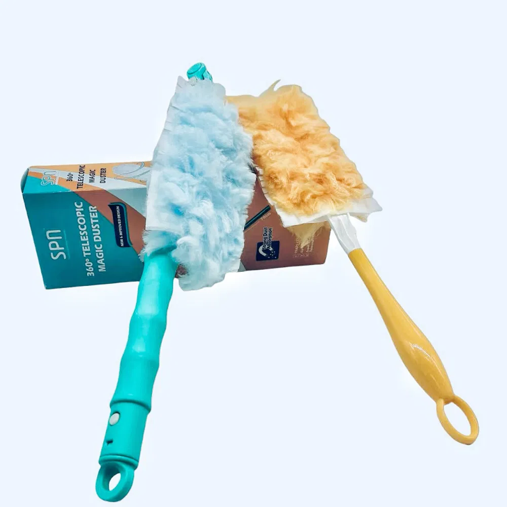 Non-Woven Disposable Duster Fan or Floor or Kitchen or Car or Factory Dust Duster with Long Handle