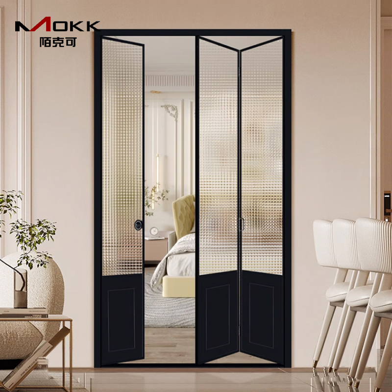 Customized Size ISO Approved Win-Star Entrance Aluminium Sliding Bifold Aluminum Glass Door Hot Sale