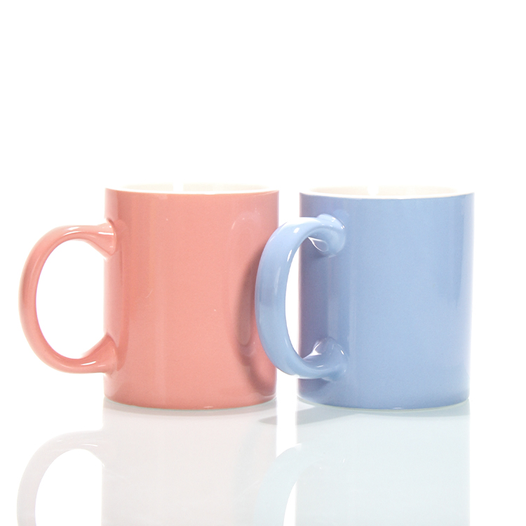 Custom 12oz White Coffee Cup Matte Ceramic Mug with Lid