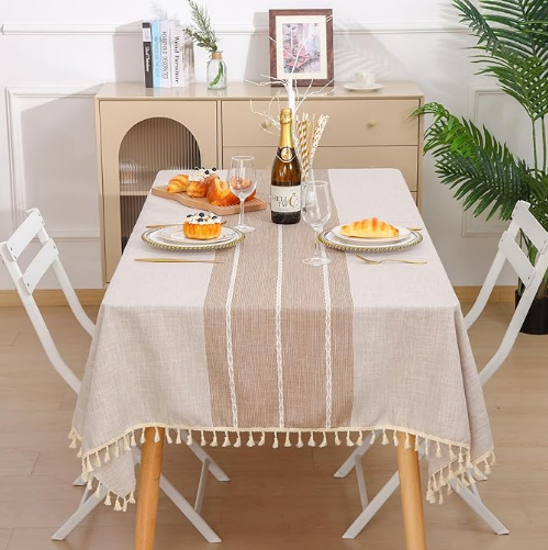 Wholesale Linen Super Soft Printed Tablecloth for Kitchen Home
