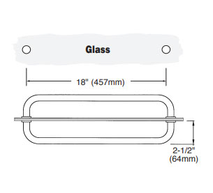 Luxury Brushed Nickel 12" Back-to-Back Towel Bars Bathroom Towel Rail for Glass Door