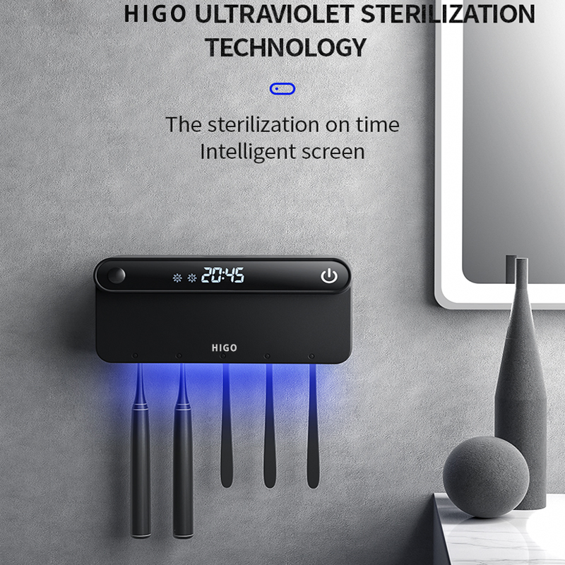 Wall Mounted Sanitizer Tooth Brush UVC UVA LED Light Household