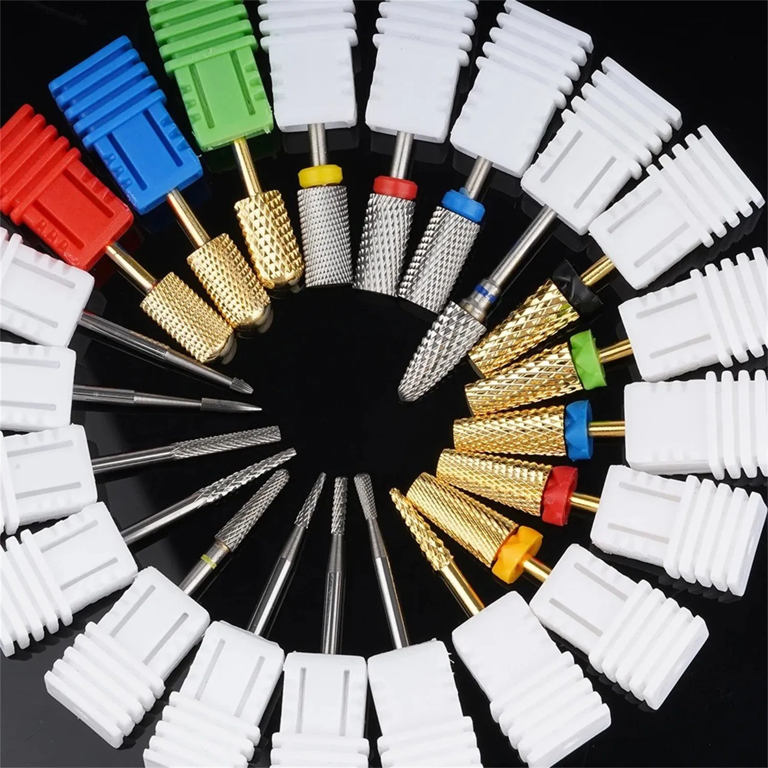 Hot Selling Manicure Bits 3/32" Multi-Functional Drill Bit Nail Packaging Customization Tungsten Carbide Nail Drill Bit Set