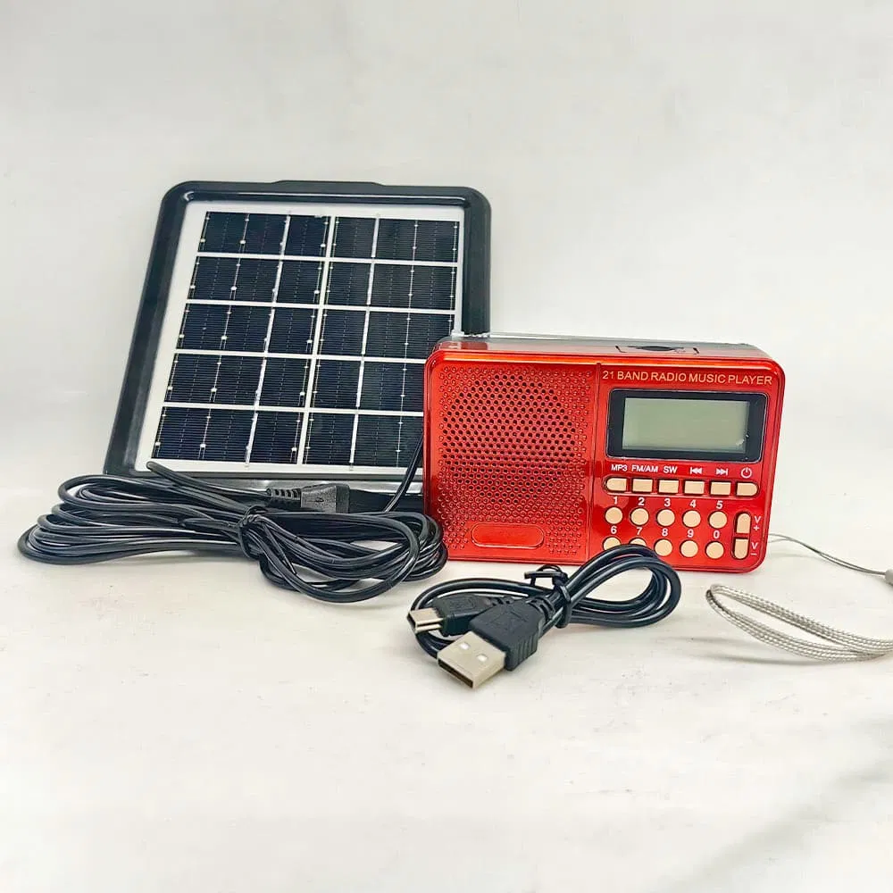 Портативная солнечная колонка с радио AM/FM, 1200mAh
