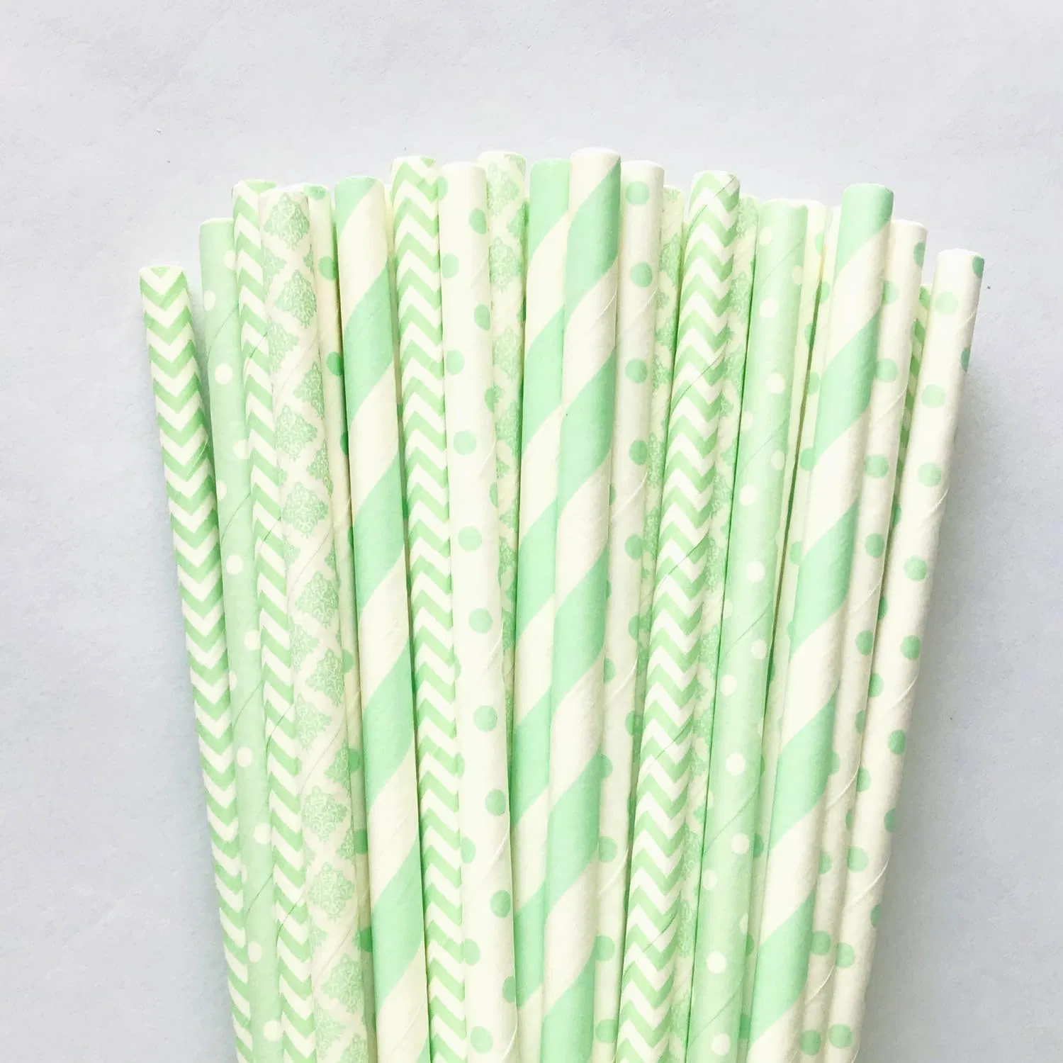 Party Decoration Mix Assorted Paper Straw Eco-Friendly Biodegradable Drinking Straws