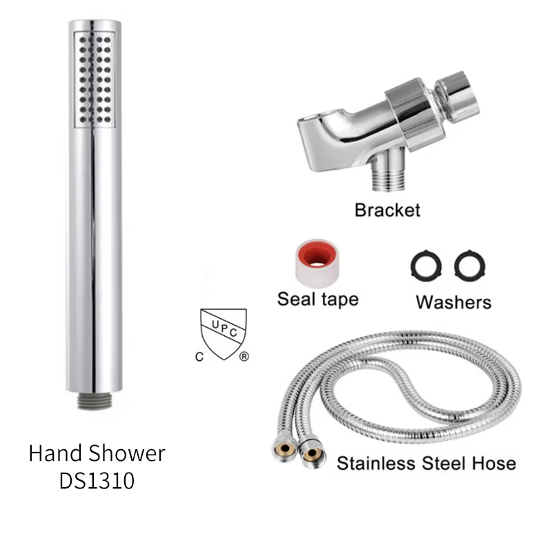 High Pressure Straight Cylindrical Power Shower Head Set