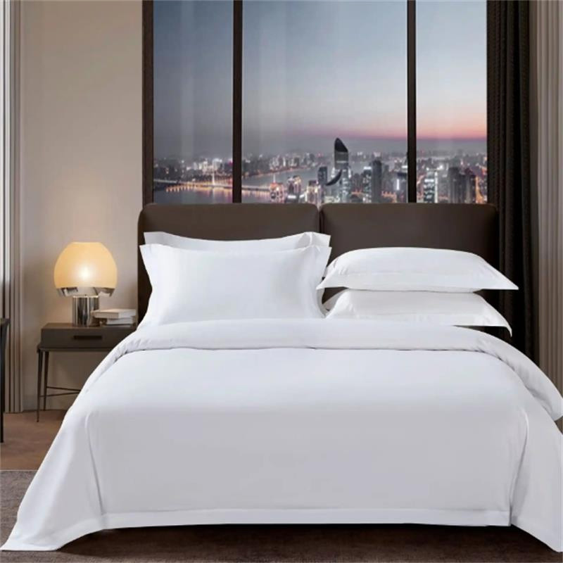Premium Hotel White Duvet Cover Bed Sheet Set/Cotton Soft Bedding Set