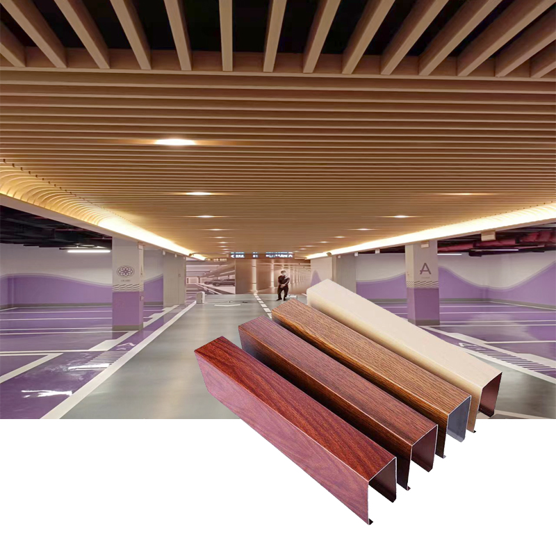 Commercial Office False Ceiling Building Materials Aluminum Baffle Ceiling for Railway Station